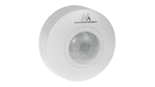 Czujnik ruchu PIR Maclean, zasięg 6m, sufitowy, max. obciążenie 1200W, IP20, MCE314 W