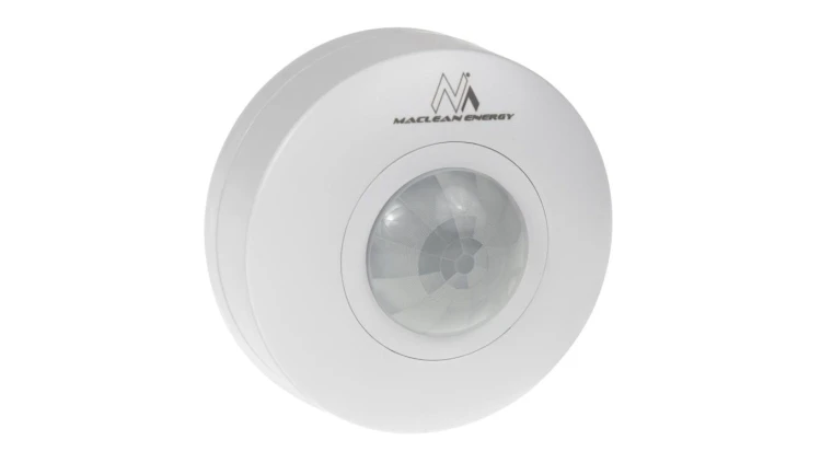 Czujnik ruchu PIR Maclean, zasięg 6m, sufitowy, max. obciążenie 1200W, IP20, MCE314 W