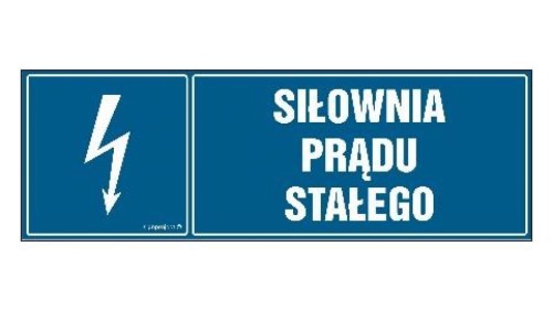 ZNAK - HH049 Siłownia prądu stałego - arkusz 8 naklejek - arkusz 8 naklejek 10 x 3,3 cm FN - Folia samoprzylepna