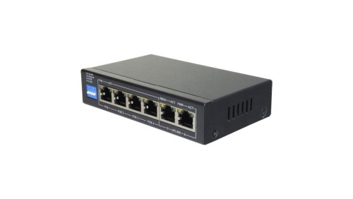 Przełącznik PoE 6-portowy 60W 4xPoE + 2xuplink SW0604POE-60