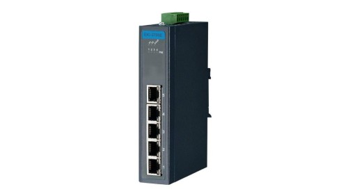 Przemysłowy switch z portami PoE - 1 port gigabitowy (RJ-45), 4 porty FE PoE/PoE+, zasilanie 24-48VDC EKI-2705E-1GPI-A