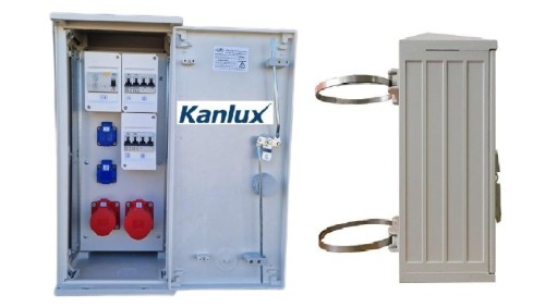 ROZDZIELNICA BUDOWLANA NA SŁUP (2X2P+Z, 1X16A/5P, 1X32A/5P) KANLUX RB26x60-K40-00112W-S0-KANLUX