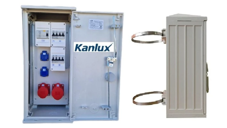 ROZDZIELNICA BUDOWLANA NA SŁUP (2X2P+Z, 1X16A/5P, 1X32A/5P) KANLUX RB26x60-K40-00112W-S0-KANLUX