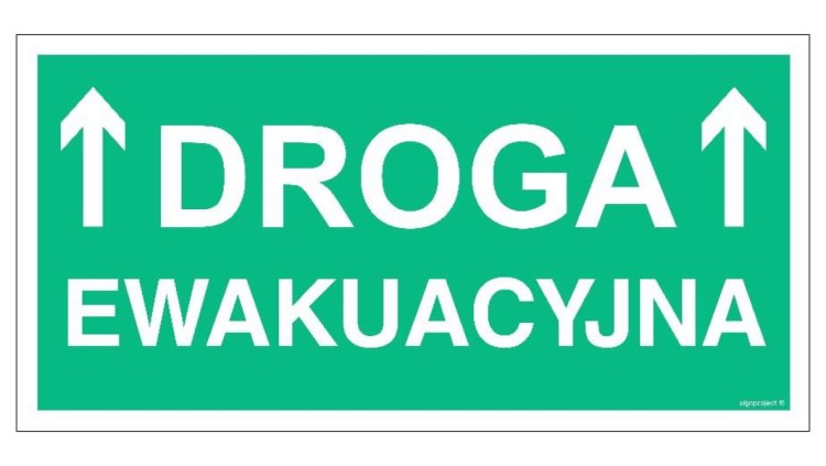 ZNAK - AC051 Droga ewakuacyjna 80 x 40 cm KS - Folia podłogowa foto.