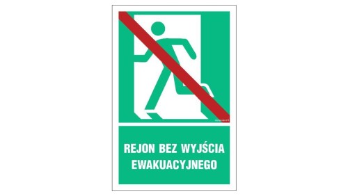 ZNAK - AC053 Wyjście ewakuacyjne lewostronne w dół 100 x 50 cm KS - Folia podłogowa foto.