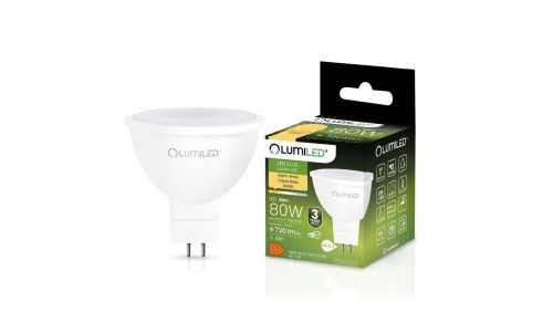 Żarówka LED GU5.3 MR16 8W = 80W 720lm 3000K Ciepła 120 12V Lumiled