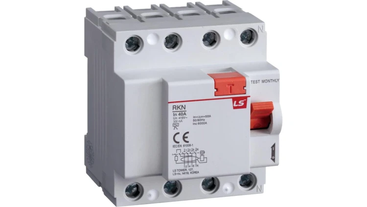 Wyłącznik różnicowoprądowy 4P 40A 0,3A typ A RKN4P 40A 300MAA 06220464R0