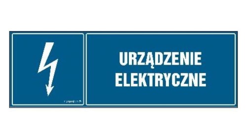 ZNAK - HH016 Urządzenie elektryczne 15 x 5 cm FN - Folia samoprzylepna