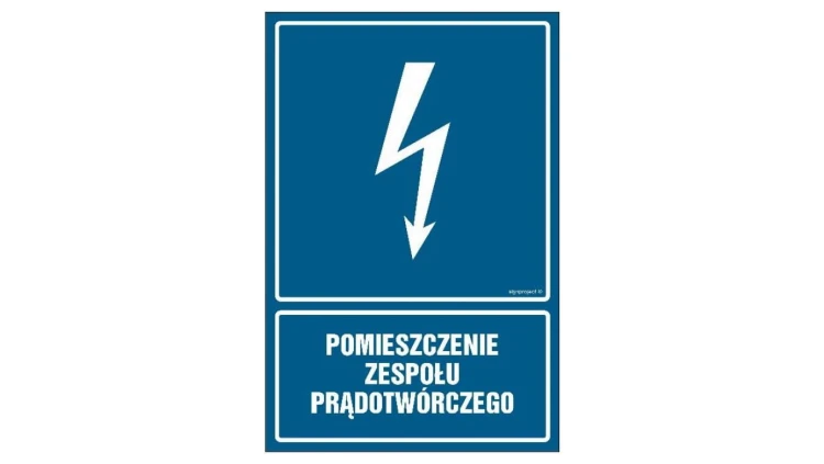 ZNAK - HG034 Rozdzielnia średniego napięcia 70 x 105 cm PN - Płyta 1mm