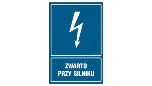 ZNAK - HG046 Uziemiono przy silniku 70 x 105 cm PN - Płyta 1mm