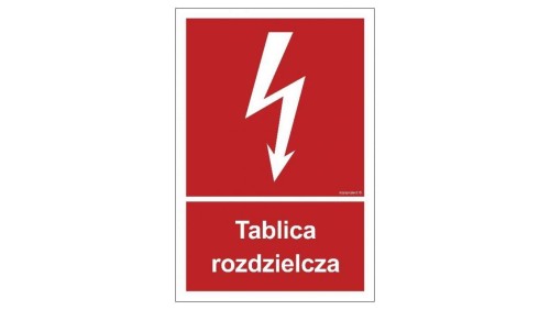 ZNAK - BC009 Tablica rozdzielcza 10 x 14,8 cm FN - Folia samoprzylepna