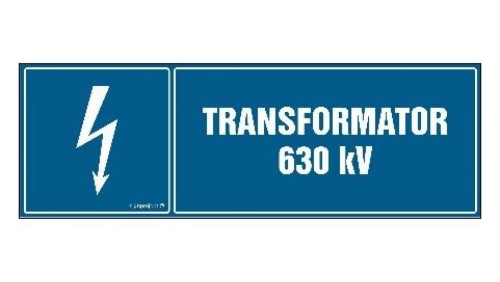ZNAK - HH026 Transformator 630 kVA 15 x 5 cm PN - Płyta 1mm