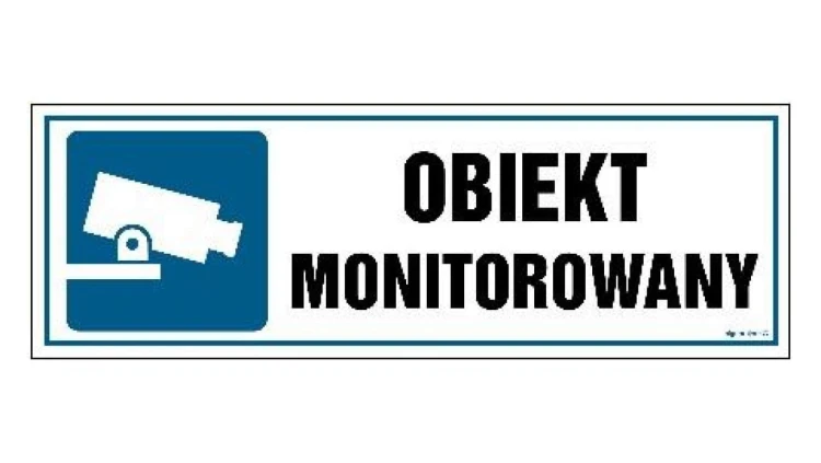 ZNAK - NC023 Obiekt monitorowany 15 x 5 cm PN - Płyta 1mm