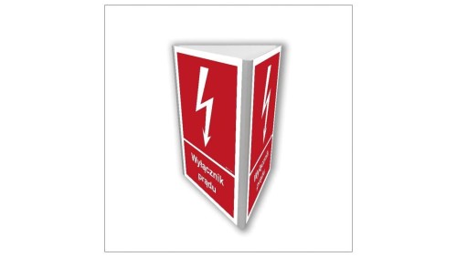 ZNAK - BC807 Wyłącznik prądu (3D dościenny) 15 x 22,5 cm PS - Płyta 1mm foto.