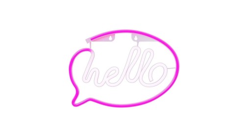Neon LED HELLO róż biały Bat + USB FLNE15 Forever Light