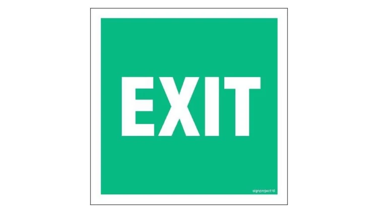 ZNAK - AC062 EXIT 15 x 15 cm TS - Płyta TD foto.