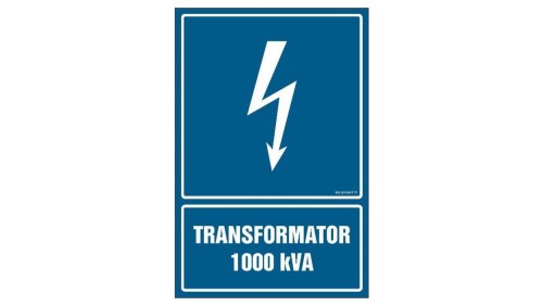 ZNAK - HG026 Transformator 1000 kVA 7,5 x 10 cm PN - Płyta 1mm