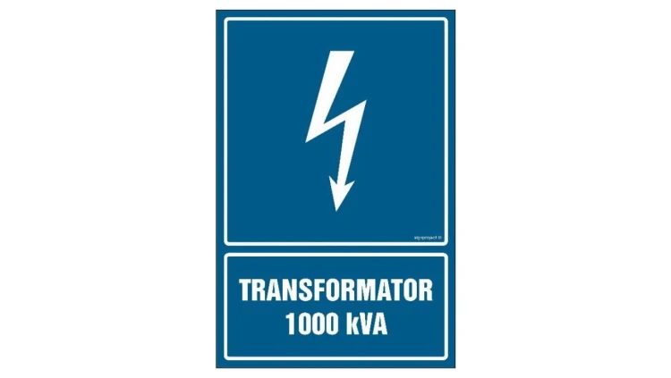 ZNAK - HG026 Transformator 1000 kVA 7,5 x 10 cm PN - Płyta 1mm