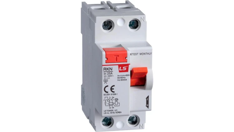 Wyłącznik różnicowoprądowy 2P 25A 0,03A typ A RKN2P 25A 30MAA 06220444R0