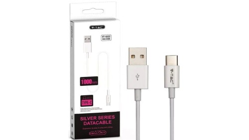 Kabel USB 2.0 typ-C / A (wtyk / wtyk) 1A biały 1m VT-5322 V-TAC