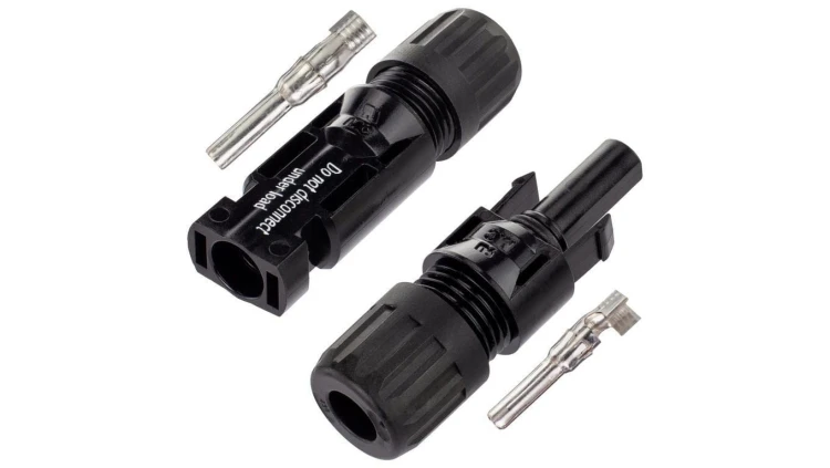 Złącze solarne typu MC4 Komplet (wtyk + gniazdo) Konektor na przewód 4-6mm2 IP67 1000V Staubli (Multi-Contact)