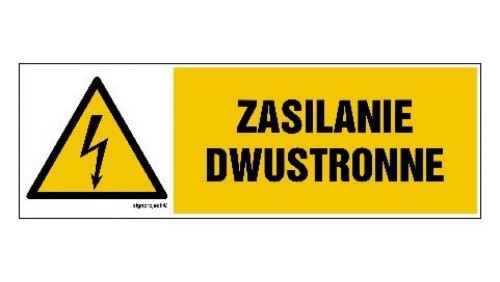 ZNAK - HB017 Zasilanie dwustronne 15 x 5 cm PN - Płyta 1mm