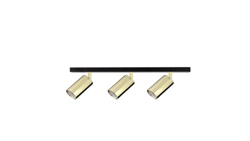 Spot nowoczesny 3xGU10 EYE BLACK GOLD