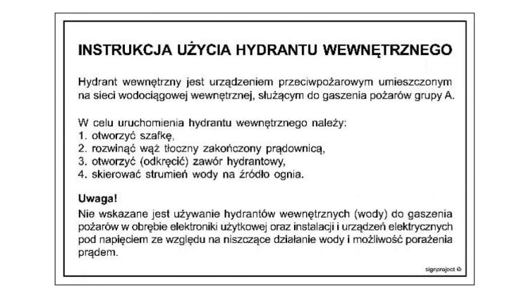 ZNAK - DB028 Instrukcja przeciwpożarowa na terenie budowy 24,5 x 35 cm PN - Płyta 1mm