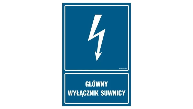 ZNAK - HG040 Główny wyłącznik suwnicy 70 x 105 cm FN - Folia samoprzylepna