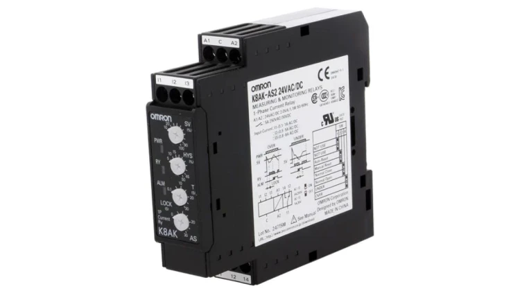 K8AK-AS2-24 Moduł typu przekaźnik nadzorczy prądu AC i DC, napięcie zasilania 24VAC/24VDC