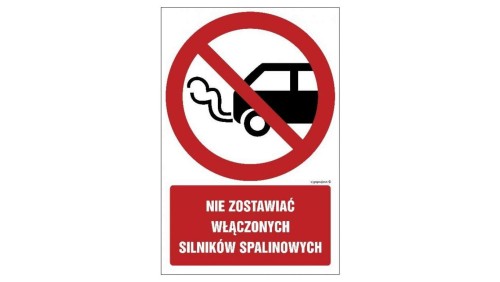 ZNAK - GC019 Nie załączać urządzeń elektrycznych 70 x 105 cm KS - Folia podłogowa foto.