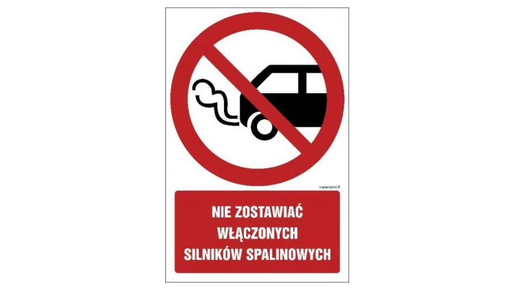 ZNAK - GC019 Nie załączać urządzeń elektrycznych 70 x 105 cm KS - Folia podłogowa foto.