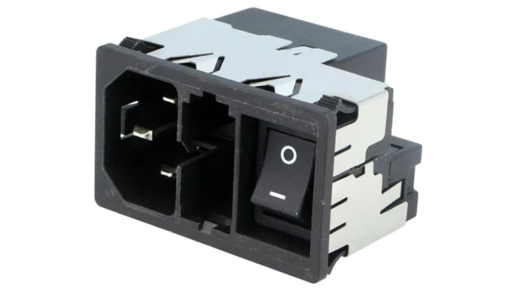 KMF1.1191.11Złącze zasilające AC gniazdo męskie 10A 250VAC IEC 60320