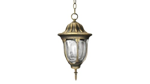 LAMPA OGRODOWA wisząca FLORENCJA 1xE27 IP43 GOLDLUX (Polux) PATYNA