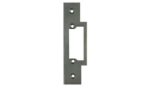 Płaskownik krótki do elektrozaczepu Hartte z wyślizgiem OK-C1, 120x24x3 mm., stal nierdzewna