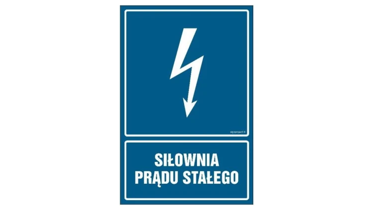 ZNAK - HG045 Siłownia prądu stałego 7,5 x 10 cm PN - Płyta 1mm