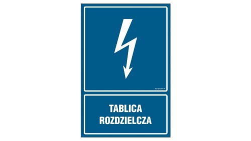 ZNAK - HG049 Tablica rozdzielcza 7,5 x 10 cm FN - Folia samoprzylepna