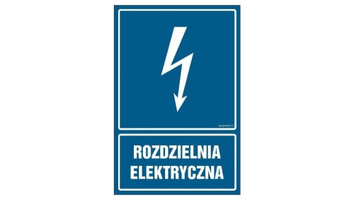 ZNAK - HG057 Rozdzielnia elektryczna 70 x 105 cm FN - Folia samoprzylepna