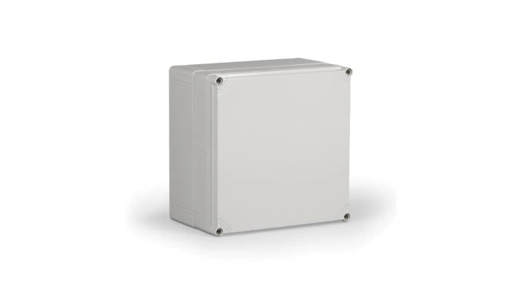 Obudowa Cubo O 400x400x132mm boki gładkie pokrywa szara IP67 PC OPCP404013G