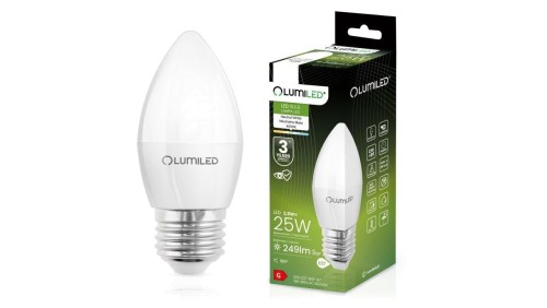 Żarówka LED E27 B35 2.5W = 25W 249lm 4000K Neutralna 180 Lumiled