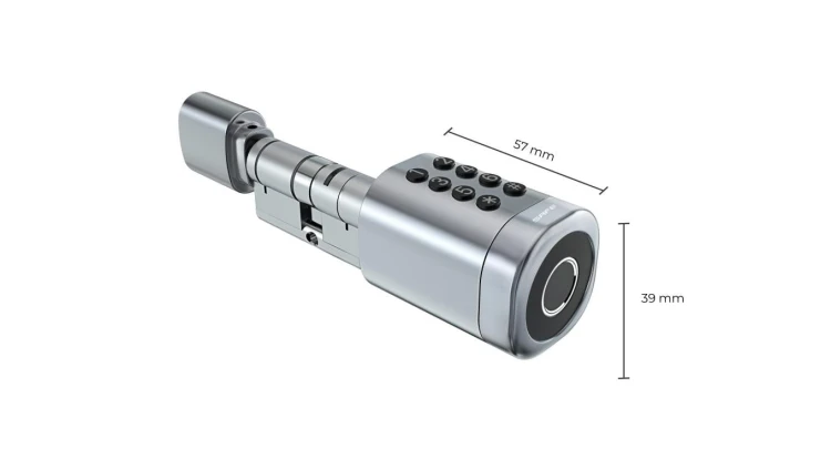 Elektroniczny zamek do drzwi SmartLock RCF CYLINDER 69 (13,56Mhz Mifare, kod PIN, odcisk palca, Bluetooth)