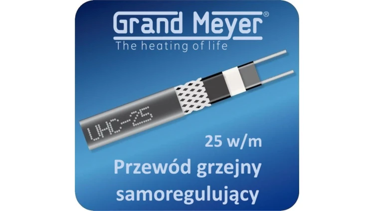 100 m rolka Kabel grzejny samoregulujący ekranowany GRAND MEYER UHC-25, 25W/m