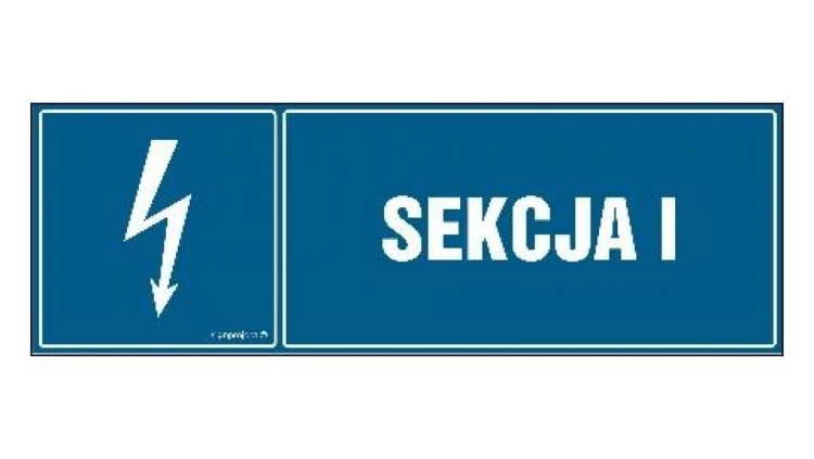 ZNAK - HH046 Sekcja I 15 x 5 cm FN - Folia samoprzylepna