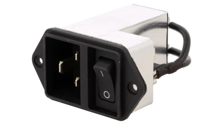 EC12.2101.001Złącze zasilające AC gniazdo męskie 16A 250VAC IEC 60320