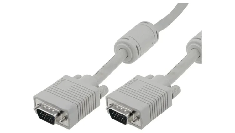 AK-310103-100-E Kabel D-Sub 15pin HD wtyk z obu stron szary 10m