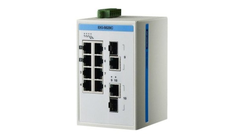 Przemysłowy switch ProView SCADA - 8 portów Fast Ethernet 10/100Mb/s, 2 porty Combo SFP EKI-5629CI-AE