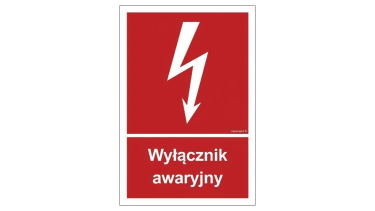 ZNAK - BC034 Wyłacznik awaryjny 10 x 14,8 cm FS - Folia samoprzylepna foto.