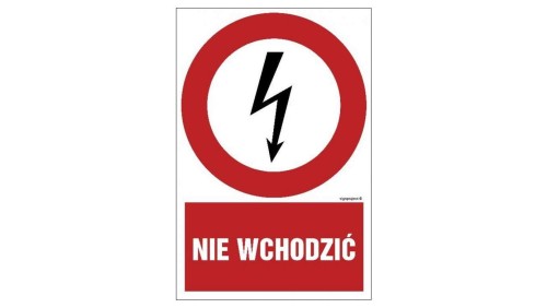 ZNAK - HC005 Nie wchodzić 70 x 105 cm FN - Folia samoprzylepna