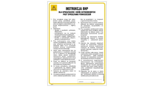 ZNAK - IAA12 Instrukcja BHP dotycząca obchodzenia się z narzędziami ręcznymi 24,5 x 35 cm PN - Płyta 1mm