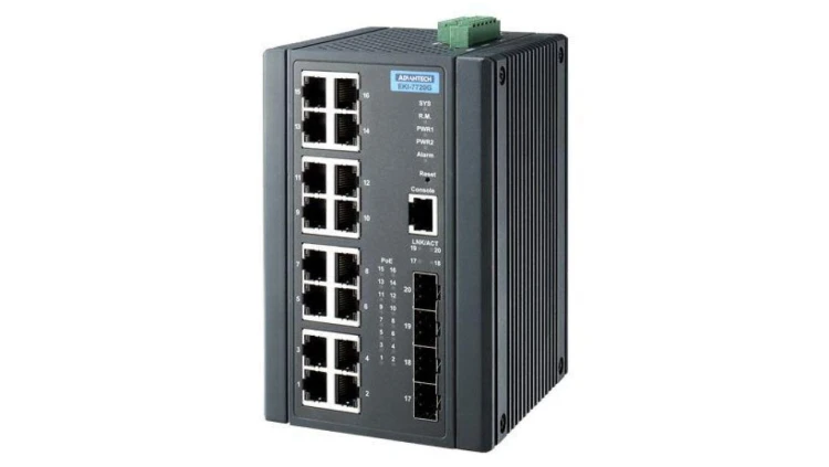 Zarządzalny switch gigabitowy SFP - 16 portów gigabit, 4 porty SFP EKI-7720G-4FPI-AE